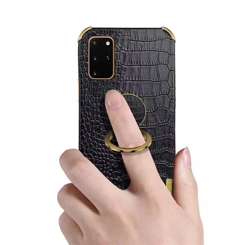 Чехол бампер для Samsung Galaxy Note 10 Lite Anomaly X-Case с кольцом-держателем Black (Черный)