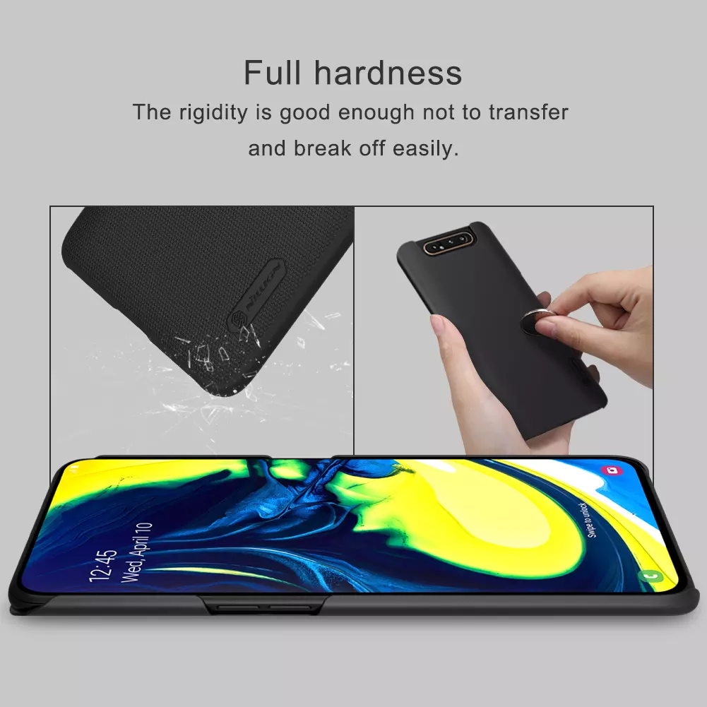 Чехол бампер Nillkin Super Frosted Shield для Samsung Galaxy A80 Black (Черный)
